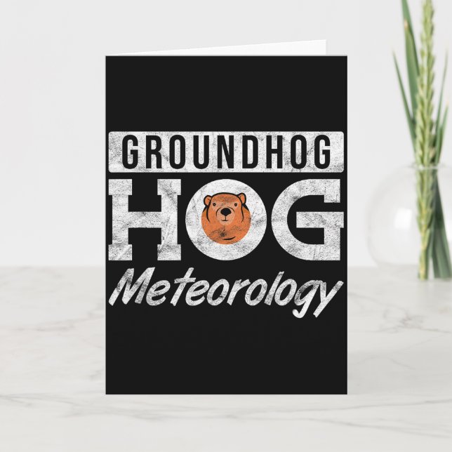 Cartão Ground Hog Groundhog Meteorology _3  (Frente)