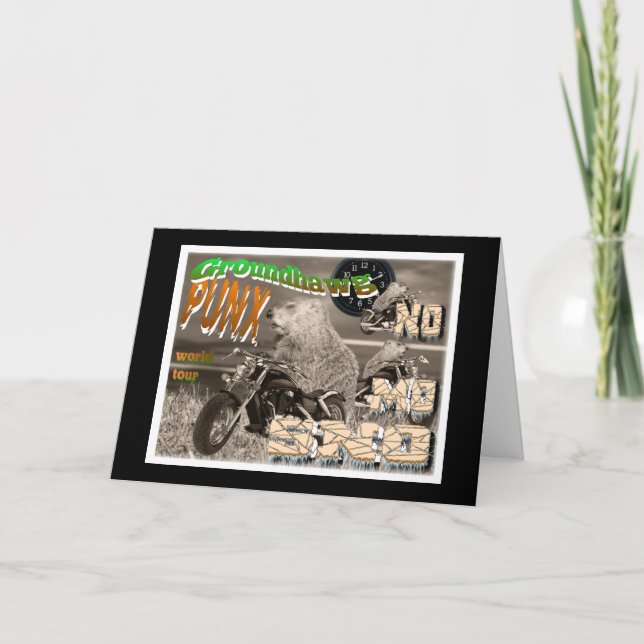 Cartão Groundhawg PUNX Happy Groundhog Day (Frente)