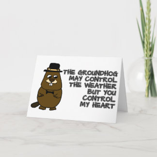 Cartão Groundhog controla o tempo, você controla meu cora