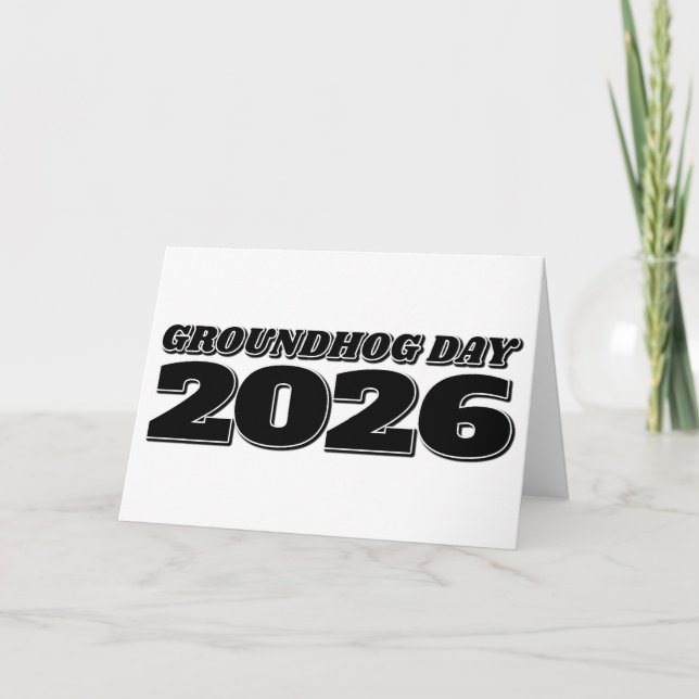 Cartão Groundhog Day 2026 (Frente)