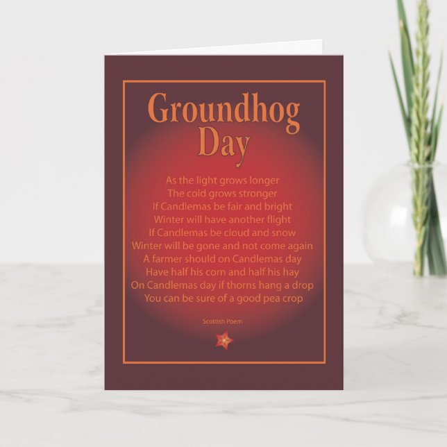 Cartão Groundhog Day greeting card (Frente)