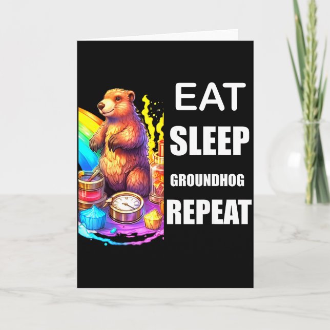 Cartão Groundhog Day Rainbow Pride Diversity Harmony Lgbt (Frente)