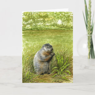 Cartão Groundhog greeting card