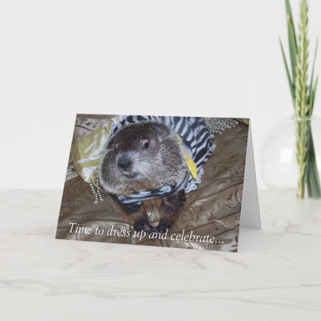 Cartão Groundhog Maude Birthday Card (Frente)