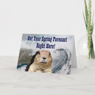 Cartão Groundhog Spring Forecast