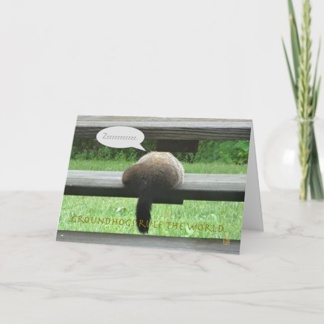 Cartão Groundhogs Rule Groundhog Day Greeting Card (Frente)