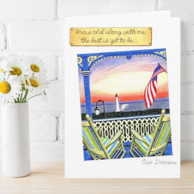 Cartão Grow Old Along with Me Anniversary Card (Criador carregado)