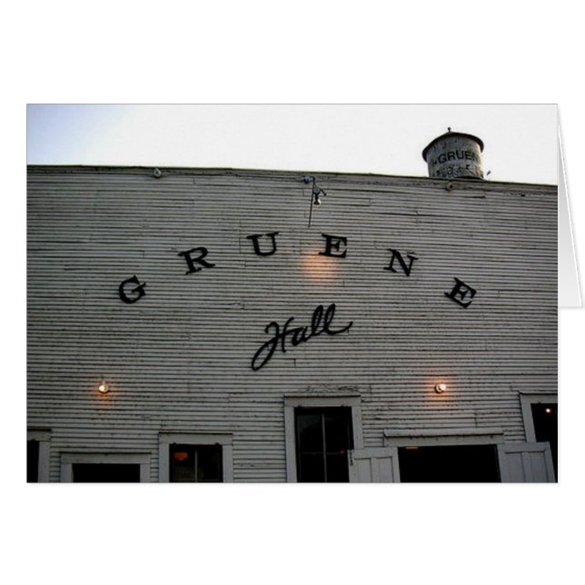 Cartão Gruene Hall (Frente Horizontal)