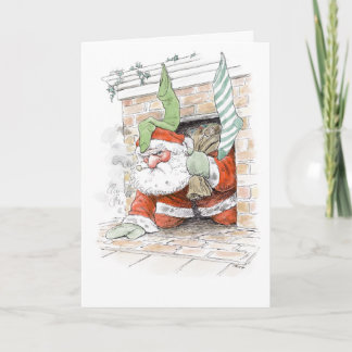 Cartão Grumpy Santa Christmas Card