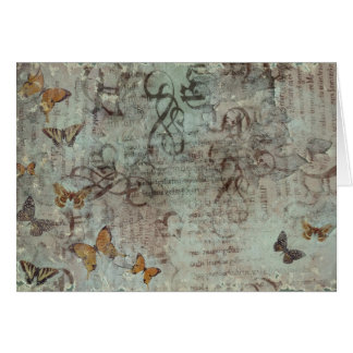 Cartão Grunge. da borboleta