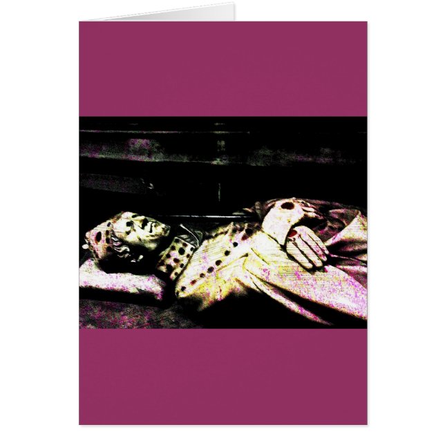 Cartão Grunge da Estátua do Notre Dame (Frente)