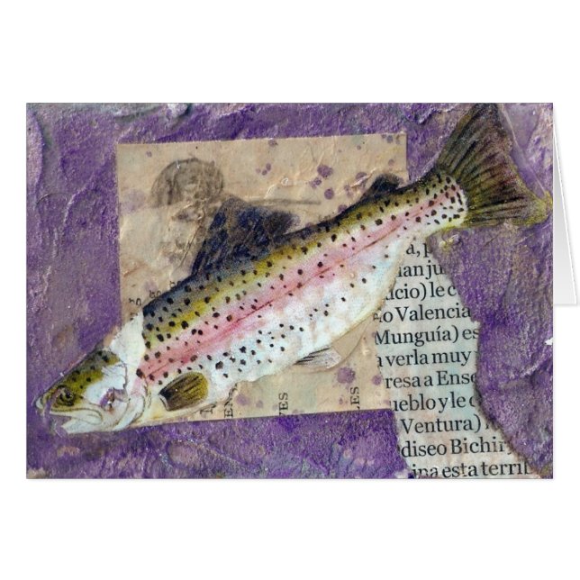 Cartão Grunge Fish (Frente Horizontal)