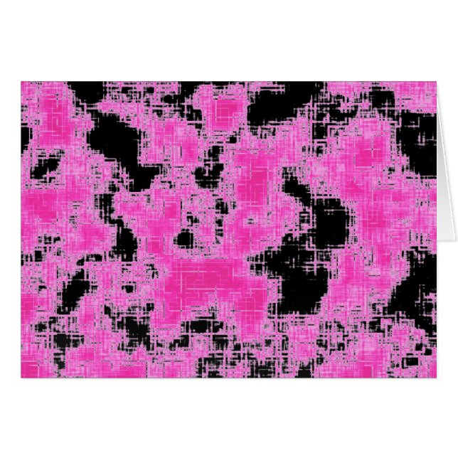 Cartão Grunge Rosa (Frente Horizontal)