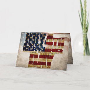 Cartão Grunge USA julho 4º Gráfico de Independência