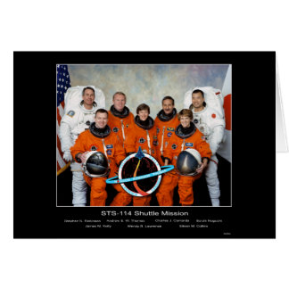 Cartão Grupo da missão do vaivém espacial STS-114 - 2005