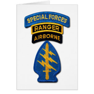 Cartão Grupo das Forças Especiais Green Berets SF SOF SFG