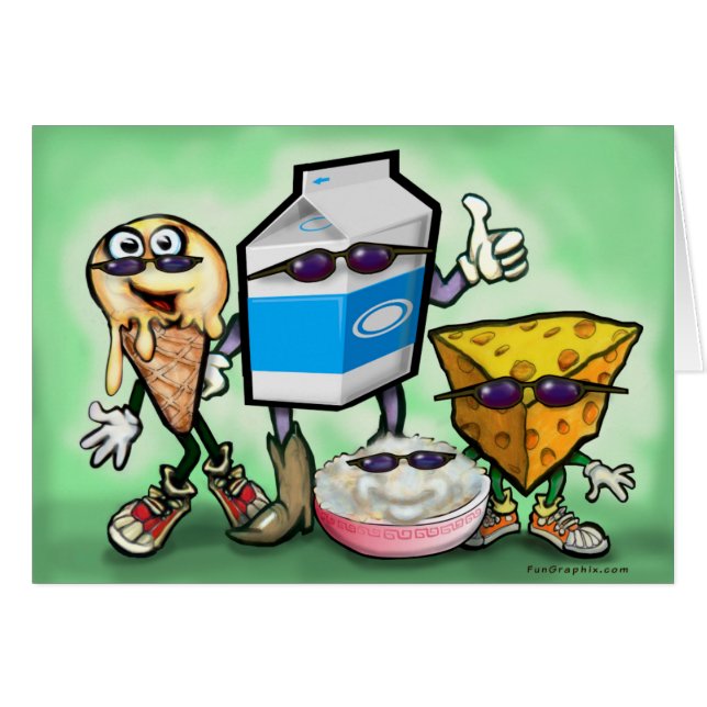 Cartão Grupo de Comidas Láteos (Frente Horizontal)