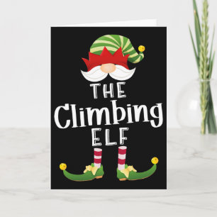 Cartão Grupo de Elfo Escalador Natal Camisola Divertida F