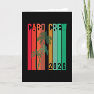 Cartão Grupo de Férias no Cabo Design 2026 Equipe Cabo Mé