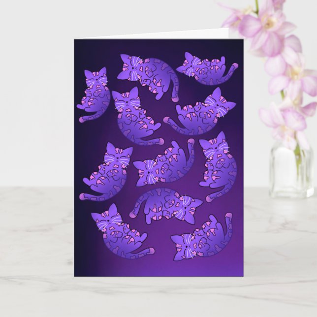 Cartão Grupo de Neon Kitten Roxo (Orquídea)