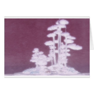 Cartão Grupo de pinheiros dos bonsais