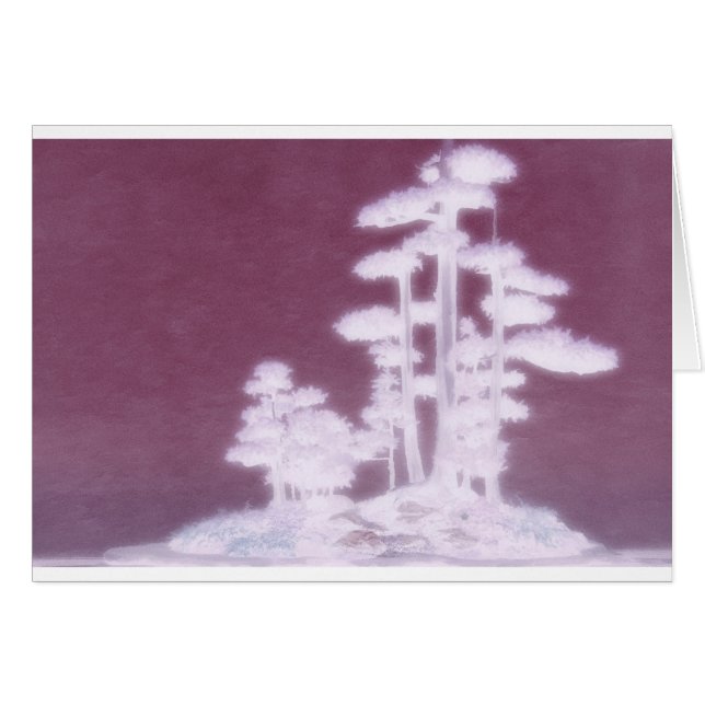 Cartão Grupo de pinheiros dos bonsais (Frente Horizontal)