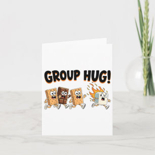 Cartão Grupo Hug Marshmallow Smore Funny Camping Family