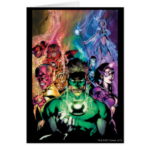 Cartão Grupo Lanterna Corpo com Cores