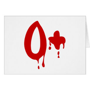 Cartão Grupo Sanguíneo O+ Hospital #Horror Positivo