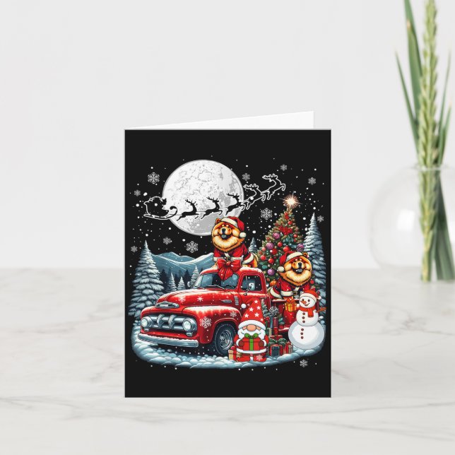 Cartão Grupo Xmas Gnomo Snowman Papais noeis Vacas De Vac (Frente)