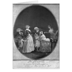 Cartão Grupos de flores ou de avó da comemoração