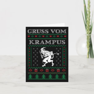 Cartão Gruss Vom Krampus Gótico Suéter de Natal Feio Kram