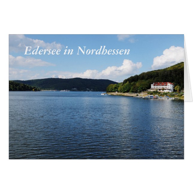 Cartão Grußkarte Edersee em Nordhessen (Frente Horizontal)