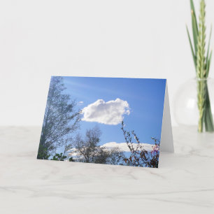 Cartão Grusskarte Schönwetterwolken, blanko