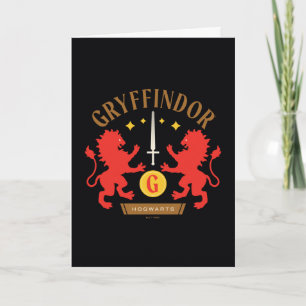 Cartão GRYFFINDOR™ Casa Espada Leão Duplo Gráfico