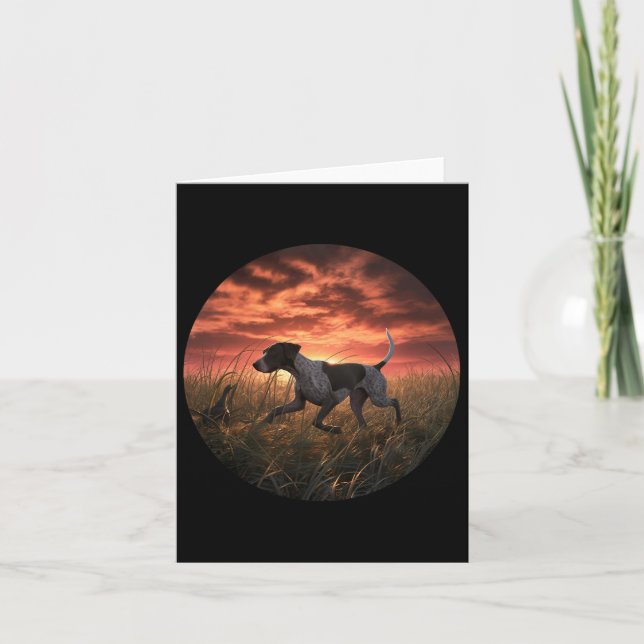 Cartão Gsp Hunter German Shorthired Pointer Gsp Hunting (Frente)