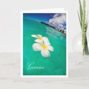 Cartão GUAM Plumerias na Baía de Tumon