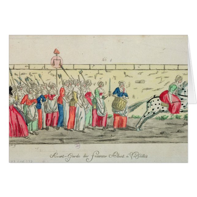 Cartão Guarda avançada das mulheres que vão a (Frente Horizontal)