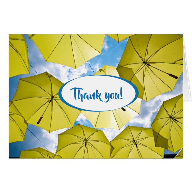 Cartão Guarda-chuvas Amarelos sunarinho (Frente Horizontal)