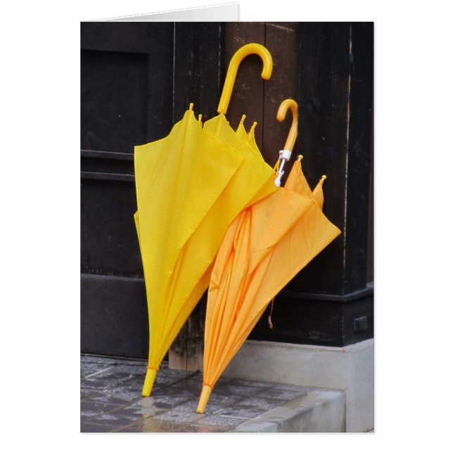 Cartão Guarda-chuvas felizes - série de TBD (Frente)