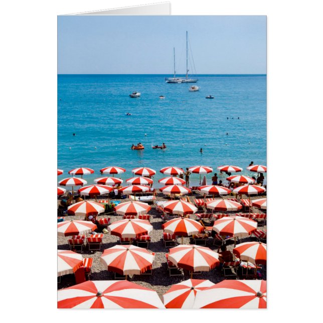 Cartão Guarda-chuvas Na Costa Amalfitan (Frente)