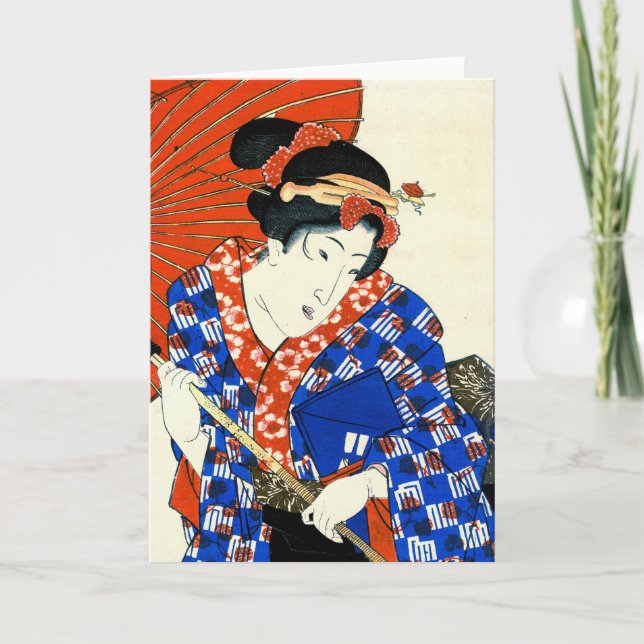 Cartão Guarda-chuvas Vermelho 1843 (Frente)