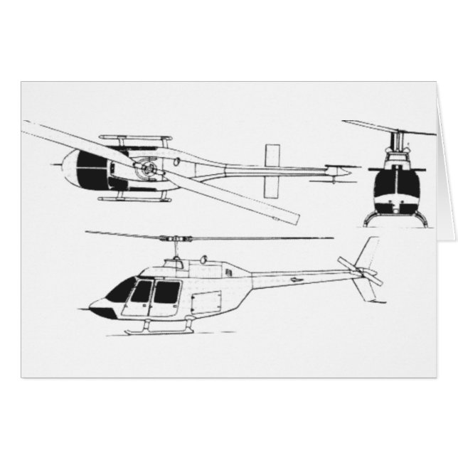 Cartão Guarda florestal/TH do jato de Bell (Frente Horizontal)