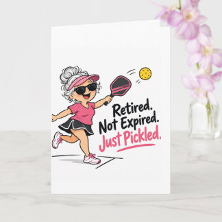 Cartão Guardanapos Engraçados de Pickleball para Aposenta