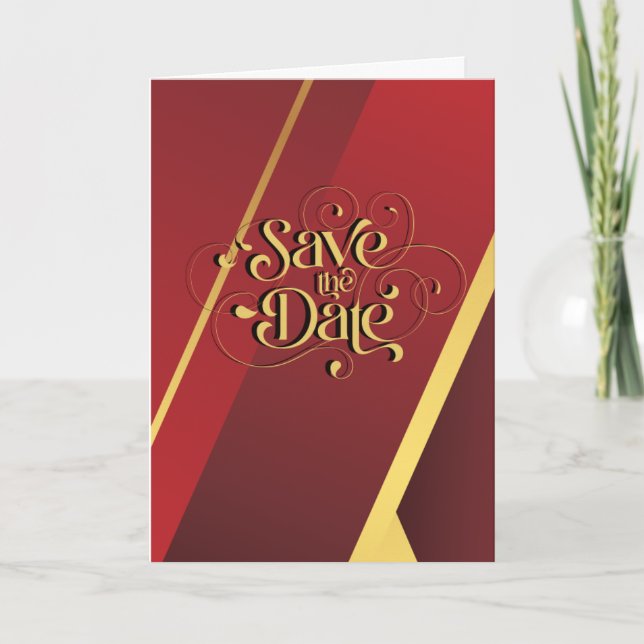 Cartão Guardar A Data (1 John 4:19 NKJV) Vermelho/Ferruge (Frente)