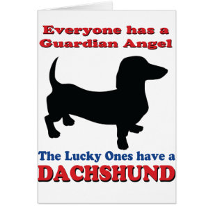 Cartão Guardian Angel Dachshund