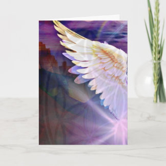 Cartão Guardian Angel Purple Wing – Blank Greeting