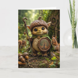 Cartão Guardião da Bolota Floresta Monstro Fofo