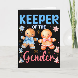 Cartão Guardião Da Revelação Do Sexo Bebê Gingerbread Ros