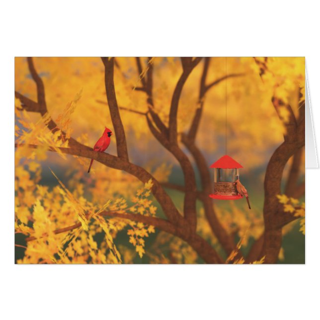 Cartão Guardião do outono (Frente Horizontal)